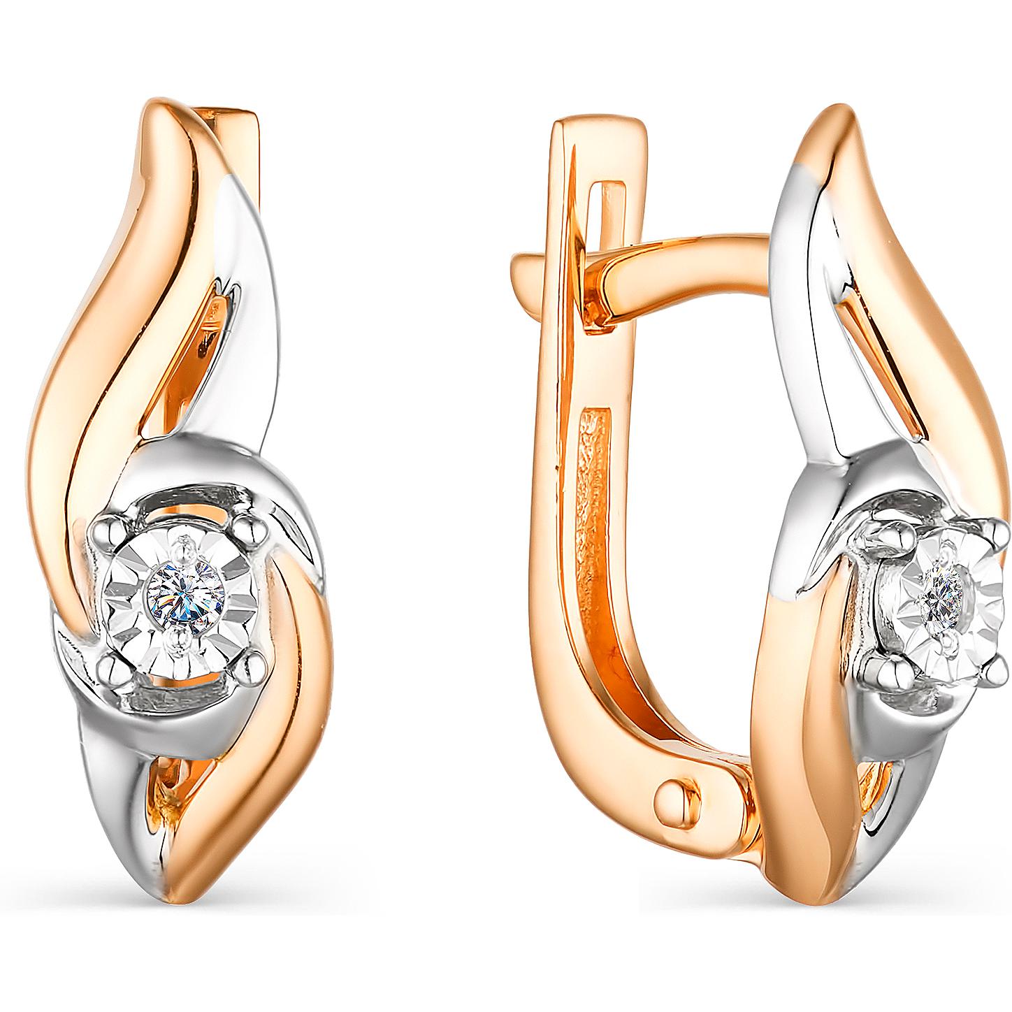 

Серьги женские из золота АЛЬКОР 23786-100, бриллиант, 23786-100