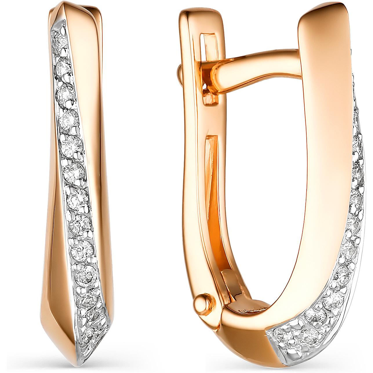 

Серьги женские из золота АЛЬКОР 23785-100, бриллиант, 23785-100