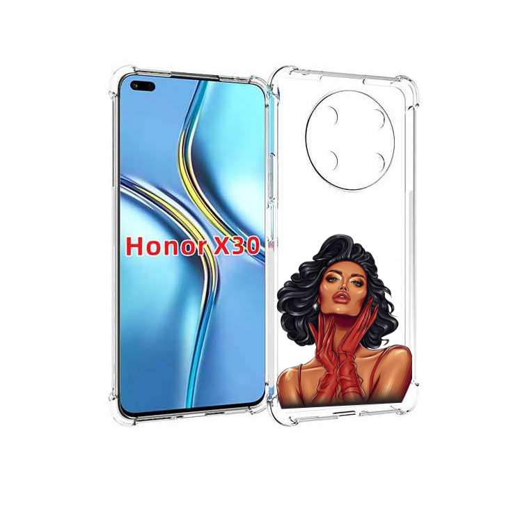 

Чехол MyPads мулатка-в-перчатках женский для Honor X30 / Magic4 Lite 5G, Прозрачный, Tocco
