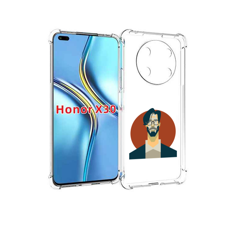 

Чехол MyPads мужичек-в-очках для Honor X30 / Magic4 Lite 5G, Прозрачный, Tocco