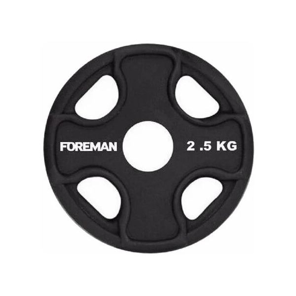 

Диск олимпийский Foreman PRR-2.5KG черный, PRR-2.5KG