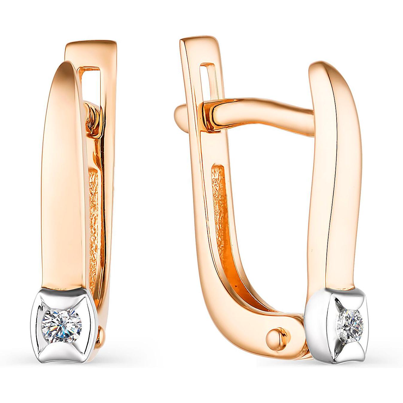 

Серьги женские из золота АЛЬКОР 23800-100, бриллиант, 23800-100