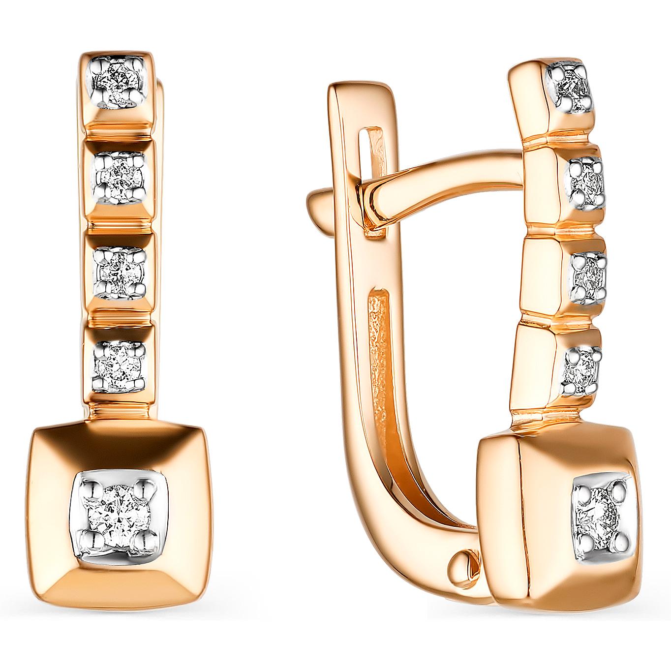 

Серьги женские из золота АЛЬКОР 23790-100, бриллиант, 23790-100