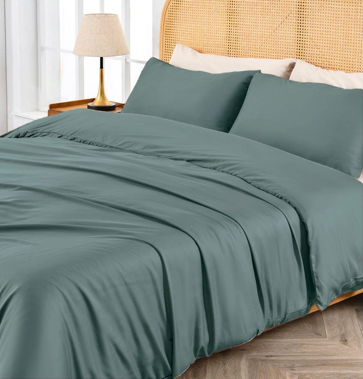 

Комплект постельного белья Шелковый Сатин Sweet Sleep Factory SHSZ2-70 Изумрудный