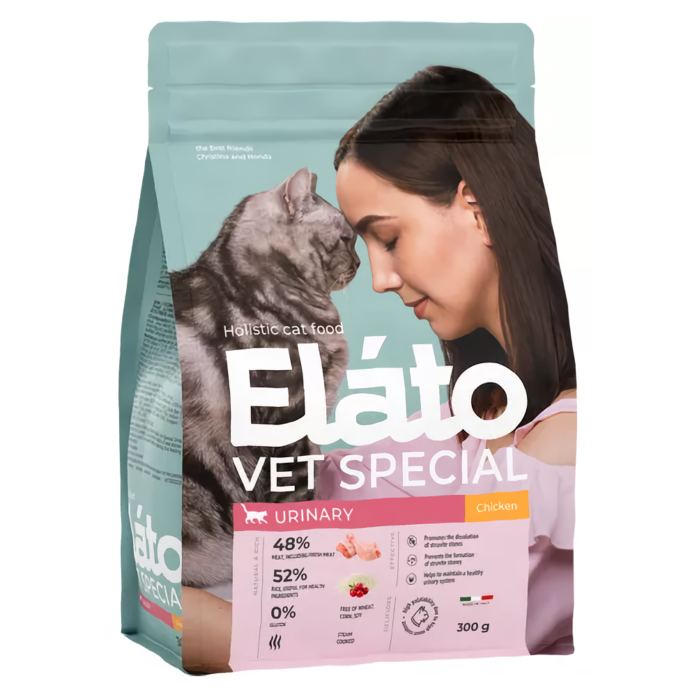 Сухой корм для кошек Elato Holistic Vet Special Urinary, для взрослых, с курицей, 300 г