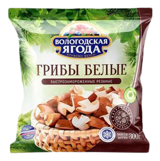 фото Белые грибы кружево вкуса резаные быстрозамороженные 300 г