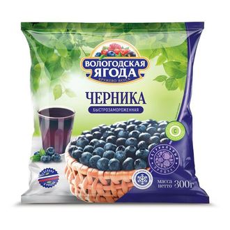 Черника Кружево Вкуса быстрозамороженная 300 г