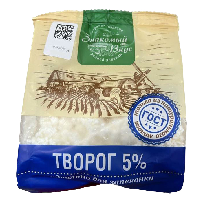 Творог зерненый Знакомый вкус премиум 5% БЗМЖ 300 г