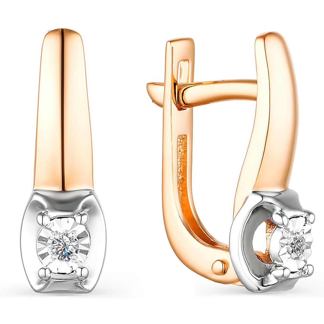 

Серьги женские из золота АЛЬКОР 23745-100, бриллиант, 23745-100