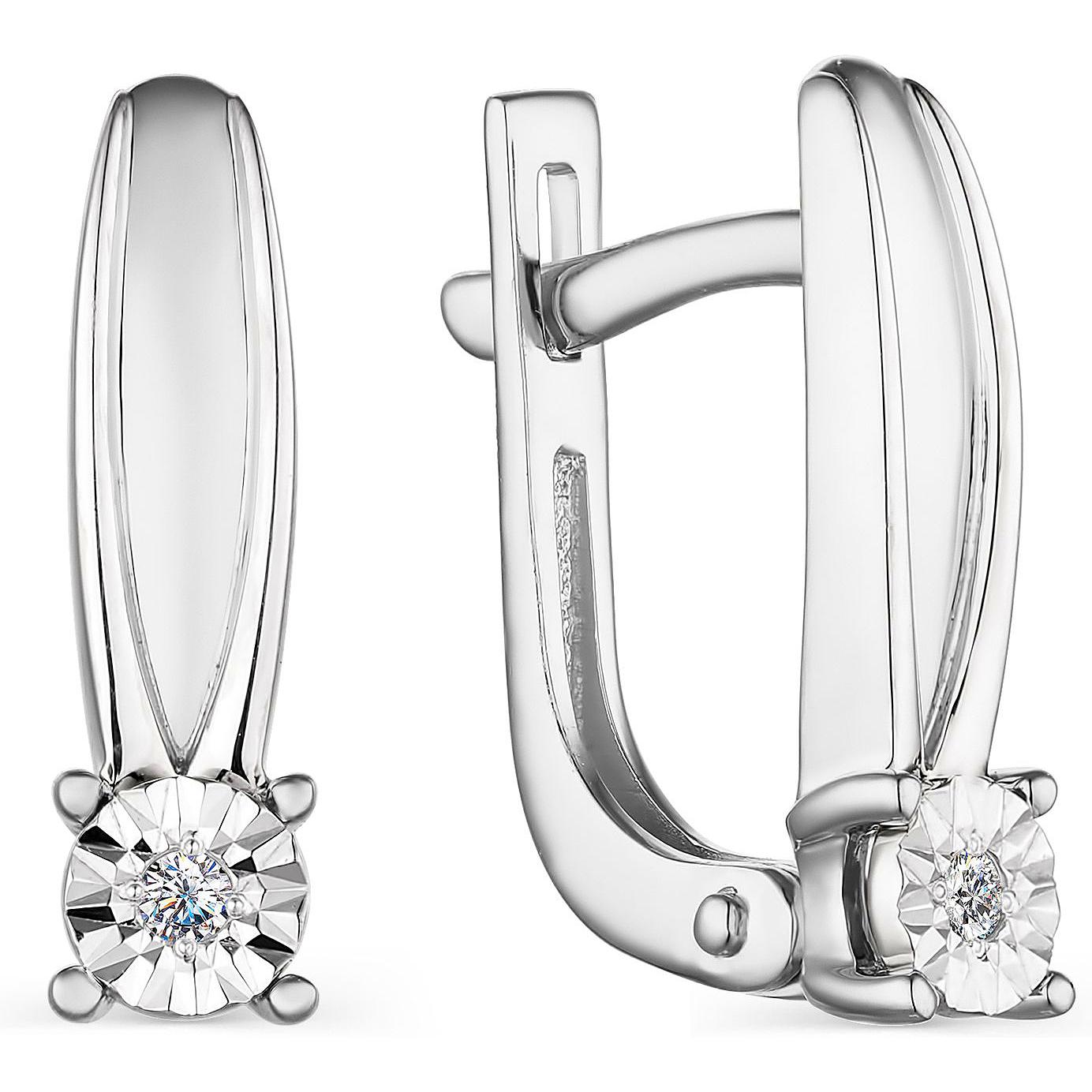 

Серьги женские из золота АЛЬКОР 23726-200, бриллиант, 23726-200