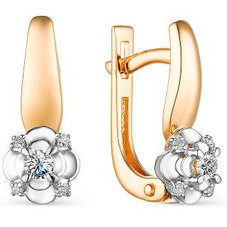 

Серьги женские из золота АЛЬКОР 23609-100, бриллиант, 23609-100