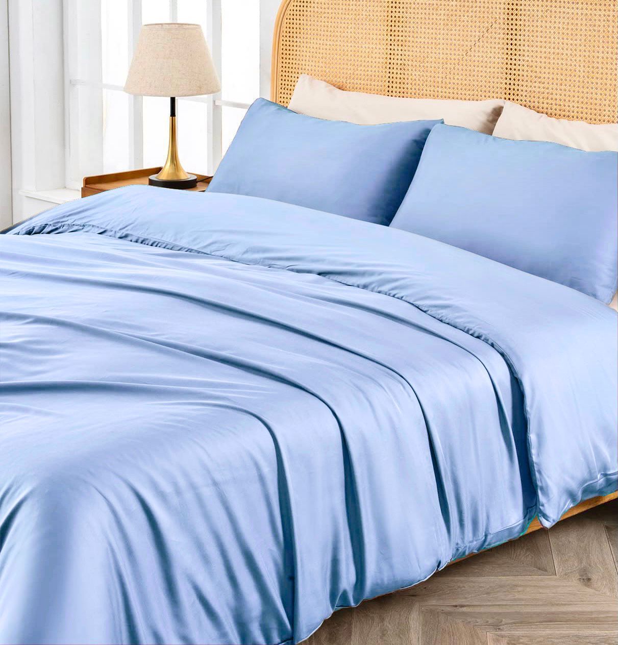 

Комплект постельного белья Шелковый Сатин Sweet Sleep Factory SHSNGEURO-50 Голубой