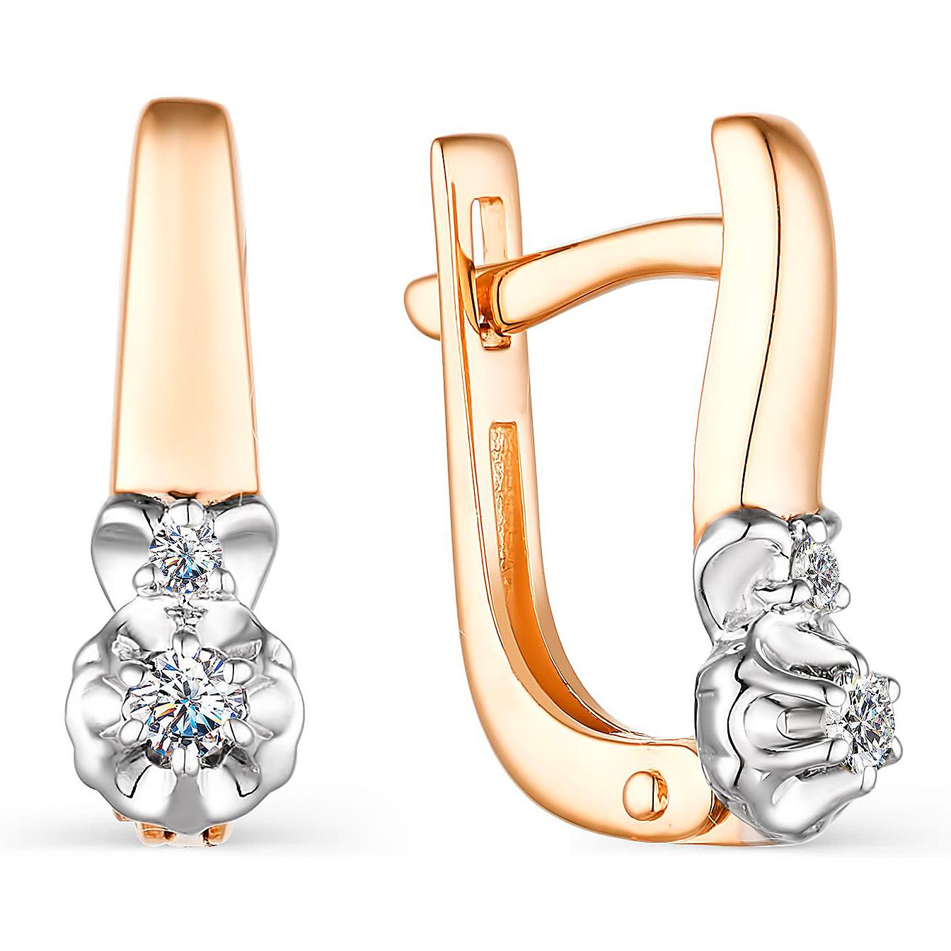 

Серьги женские из золота АЛЬКОР 23734-100, бриллиант, 23734-100