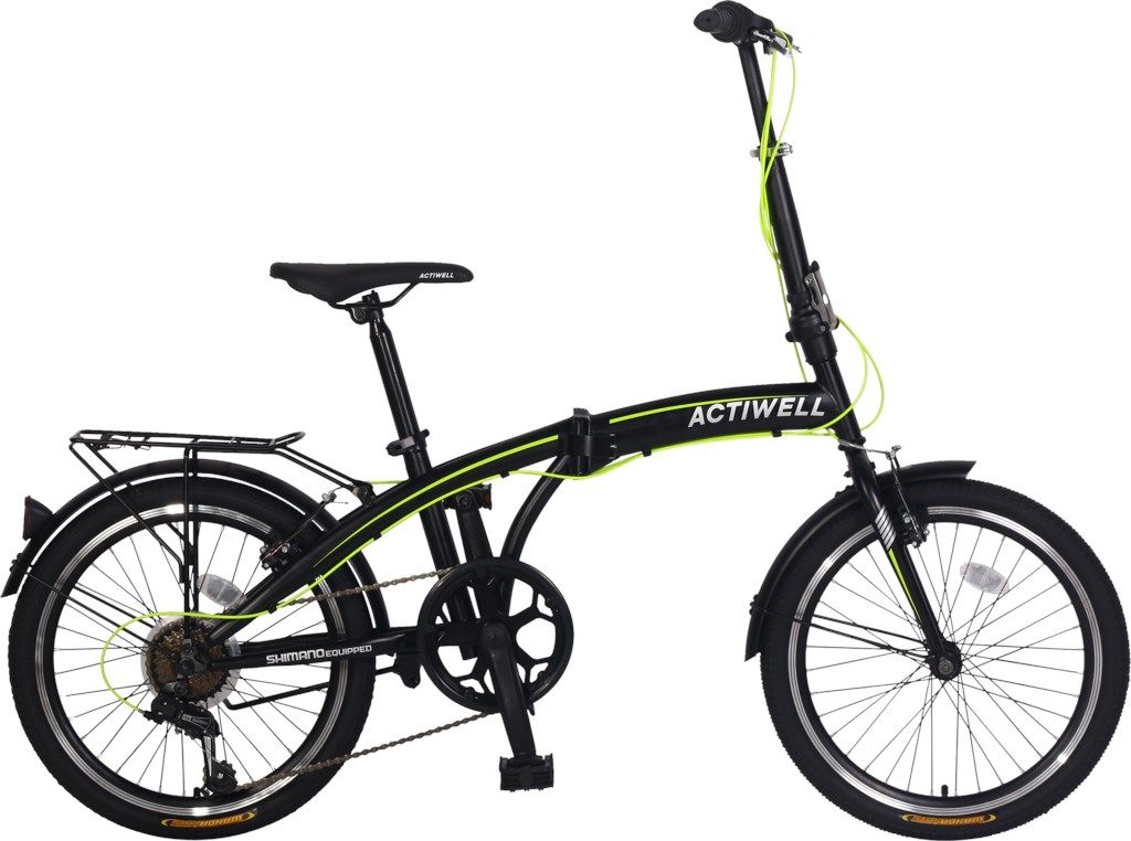 Велосипед Actiwell Planet 20" складной серо-зеленый