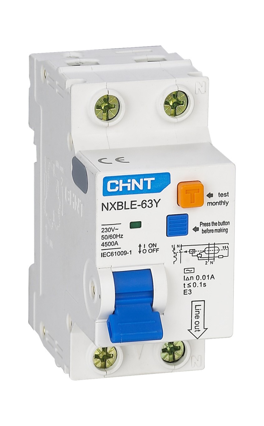 

Дифавтомат NXBLE-63Y 1П+Н 16А 10мА электронный тип AC C 4,5кА 105524 CHINT