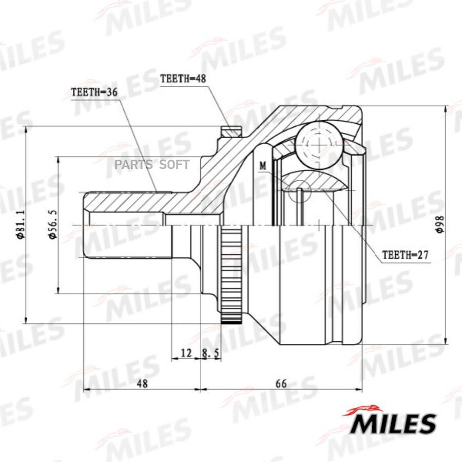 

Шрус Miles GA20507