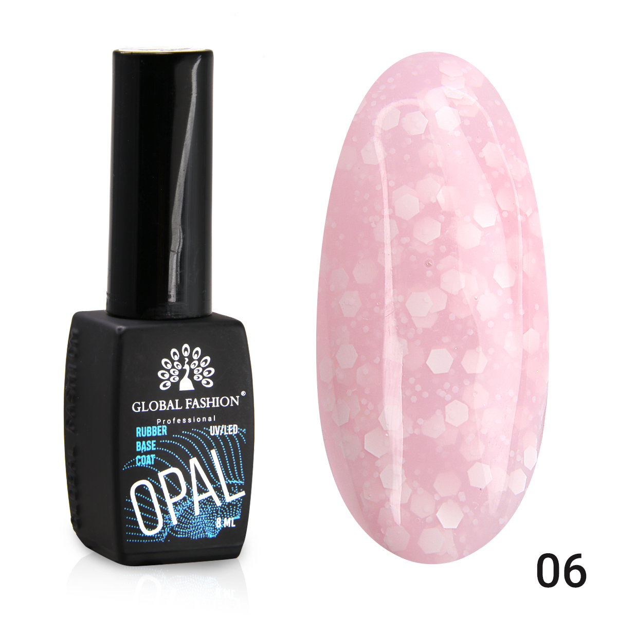 

Каучуковая база Snow flakes Global Fashion 8 мл, 06