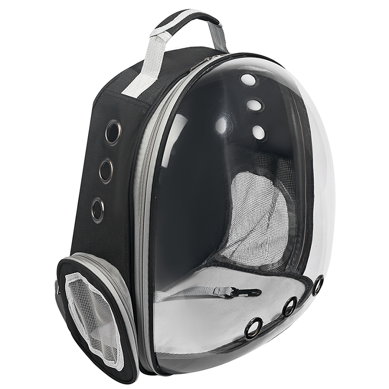 Рюкзак для кошек и собак Baziator Иллюминатор с вентиляцией для воздуха 18x31x42см черный