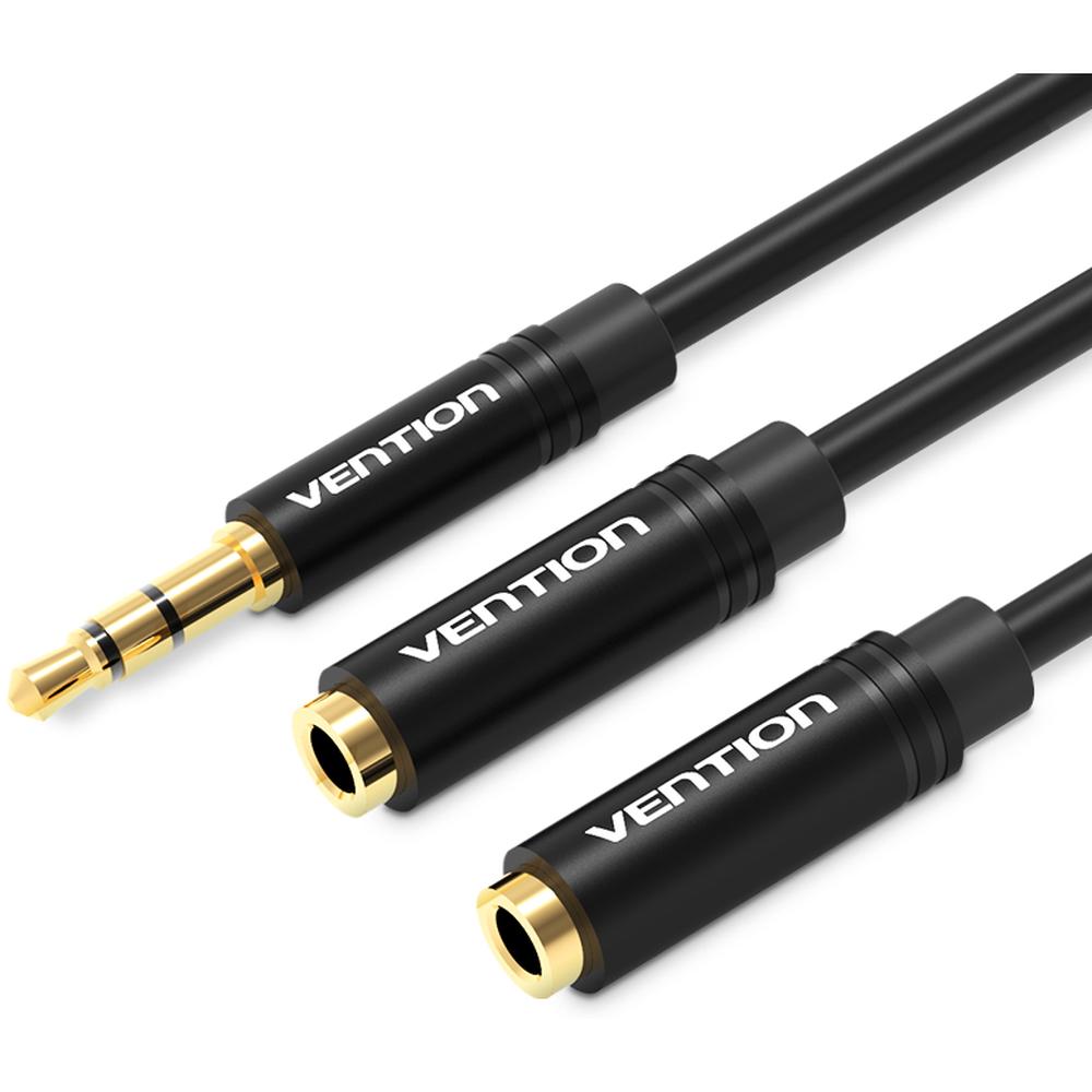

Разветвитель для наушников Переходник 3.5 мм Jack (m) - 2x3.5 мм Jack (f) Vention BBWBY