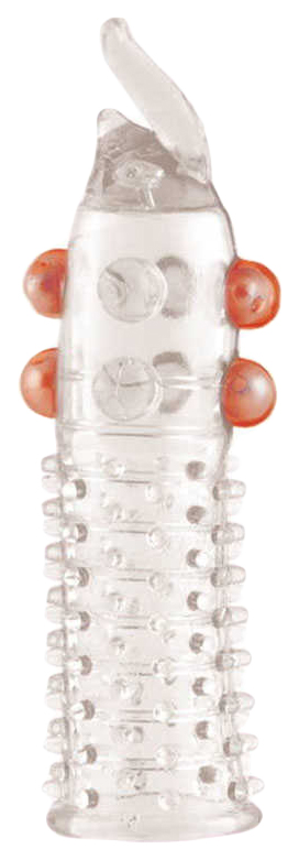 Насадка с шариками TOYFA TPE прозрачный 13 см