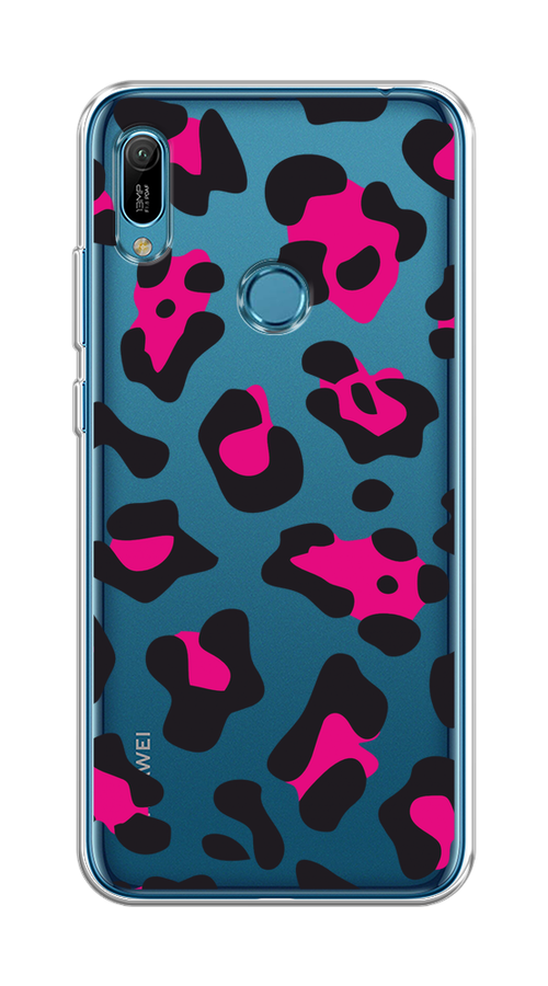 

Чехол на Huawei Y6 2019, Honor 8a/8a Pro/Y6s "Pink cow spots", Черный;розовый, 611550-1