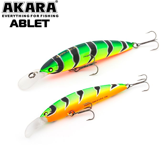 

Воблер Akara Ablet 90F 12гр 3/7 oz 3,5 in A107, Разноцветный, Ablet