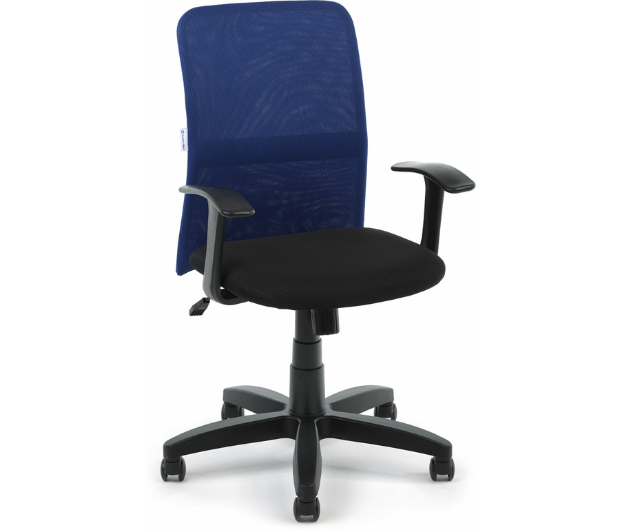 Офисное кресло Экспресс офис Leo B black Ткань сетка черная/Ткань сетка синяя