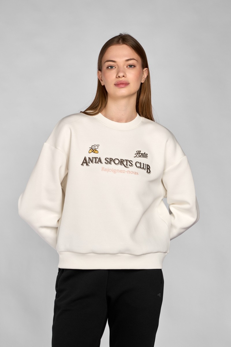 Свитшот женский Anta 862418715 Vintage sports A-SPORTS SHAPE белый XS