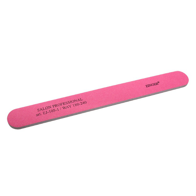 Пилка наждачная Zinger 180\240 розовая zo-EJ-105-1