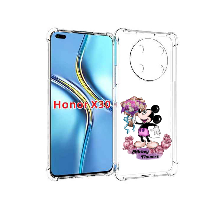 

Чехол MyPads микки-с-цветами женский для Honor X30 / Magic4 Lite 5G, Прозрачный, Tocco