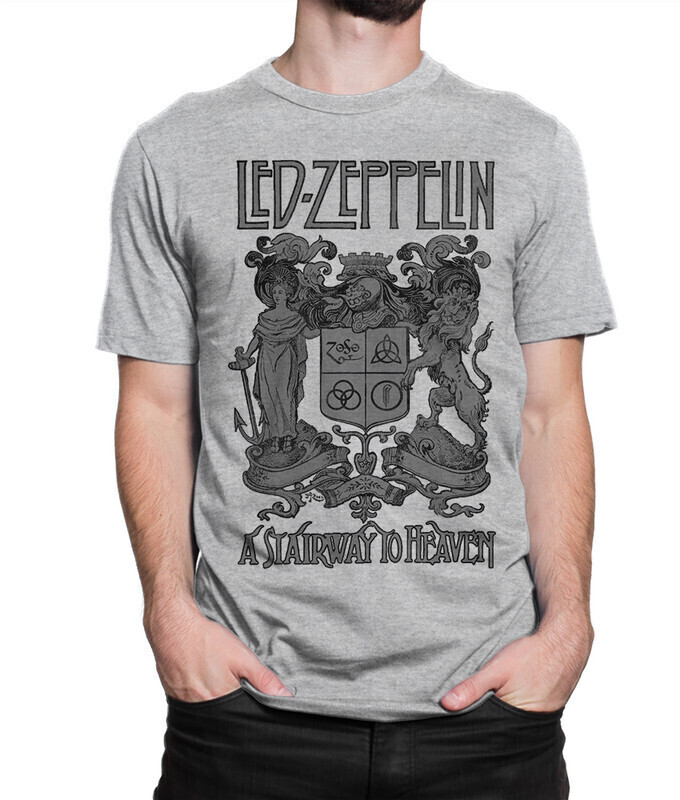 фото Футболка мужская dream shirts led zeppelin - a stairway to heaven 10008192 серая 2xl