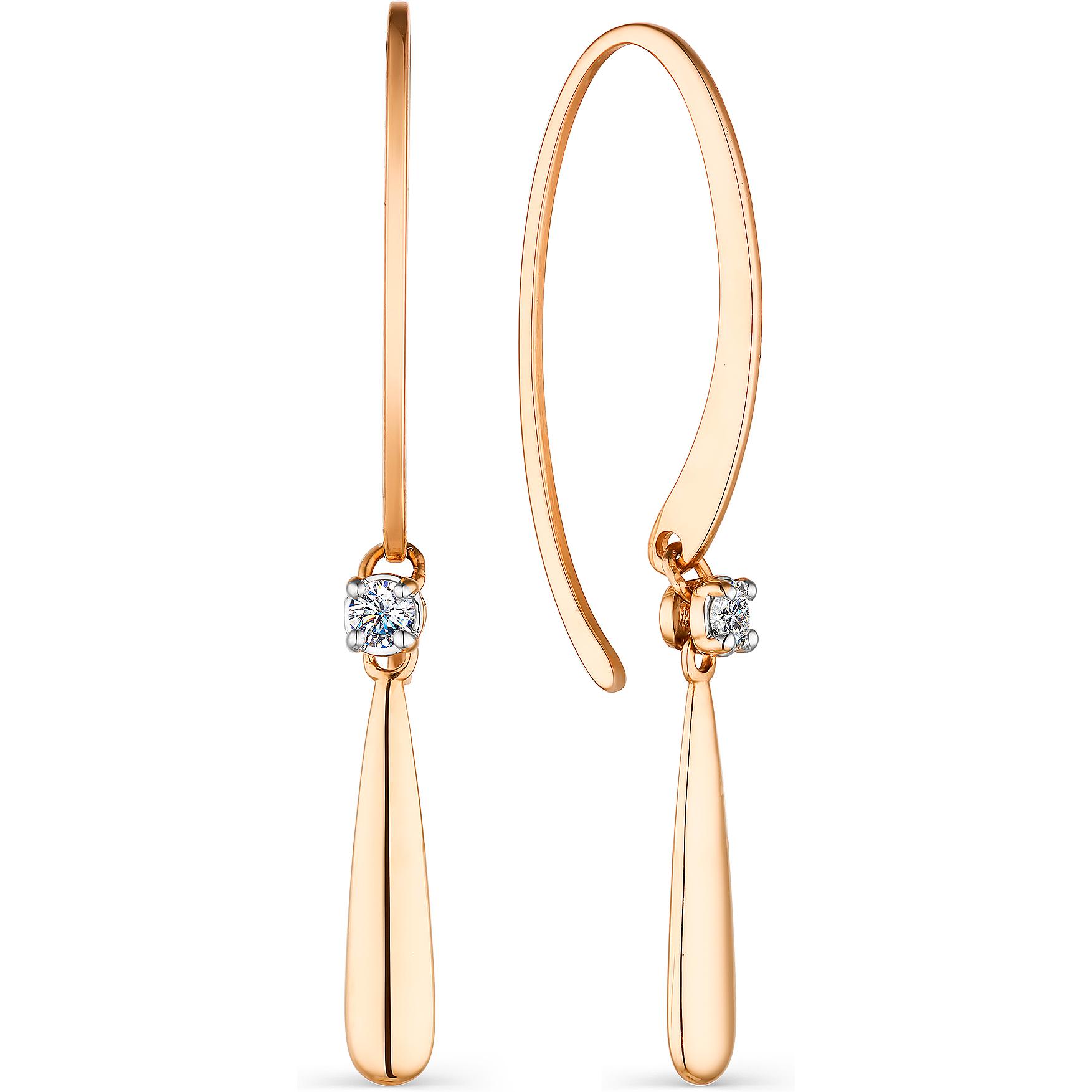 

Серьги женские из золота АЛЬКОР 23670-100, бриллиант, 23670-100
