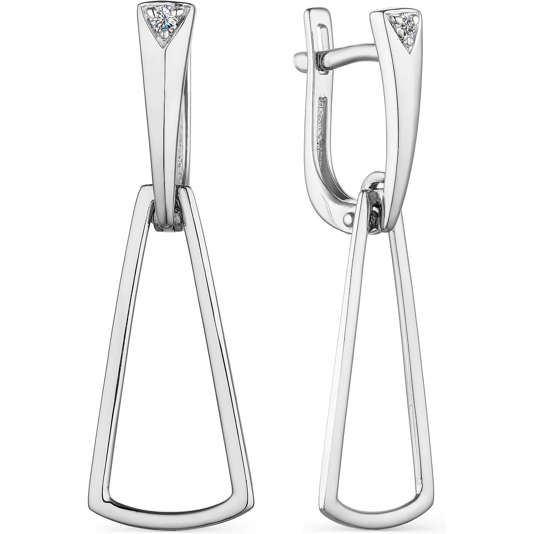 

Серьги женские из золота АЛЬКОР 23685-200, бриллиант, 23685-200