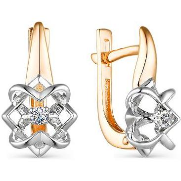 

Серьги женские из золота АЛЬКОР 23558-100, бриллиант, 23558-100