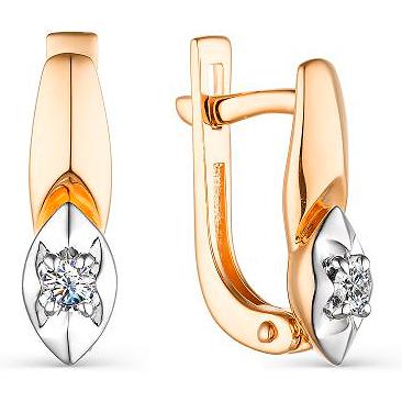 

Серьги женские из золота АЛЬКОР 23656-100, бриллиант, 23656-100