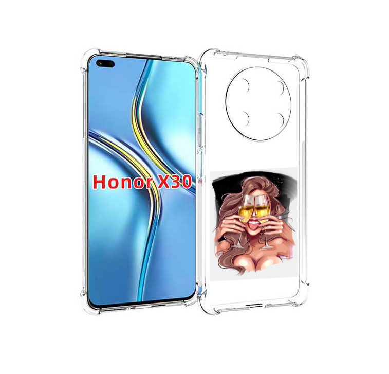 

Чехол MyPads любительница-шампанского-модель женский для Honor X30 / Magic4 Lite 5G, Прозрачный, Tocco