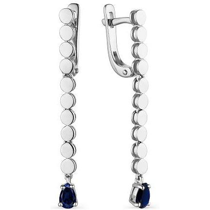 

Серьги женские из золота АЛЬКОР 23482-202, сапфир, 23482-202