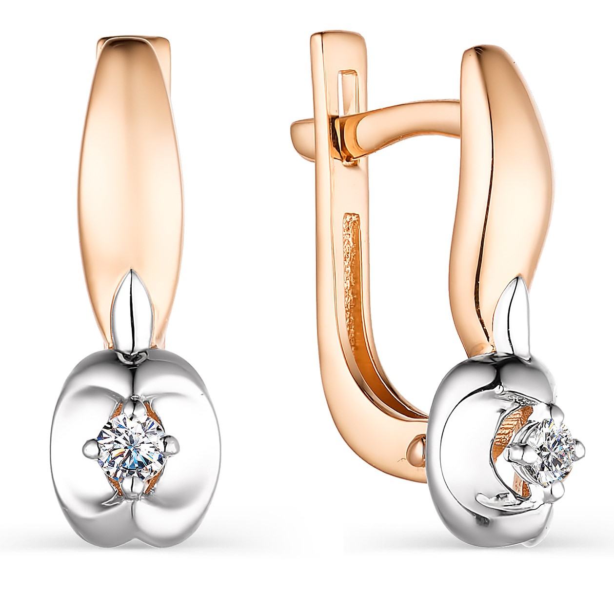 

Серьги женские из золота АЛЬКОР 23465-100, бриллиант, 23465-100
