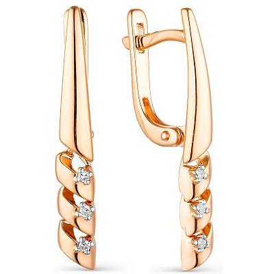 

Серьги женские из золота АЛЬКОР 23600-100, бриллиант, 23600-100
