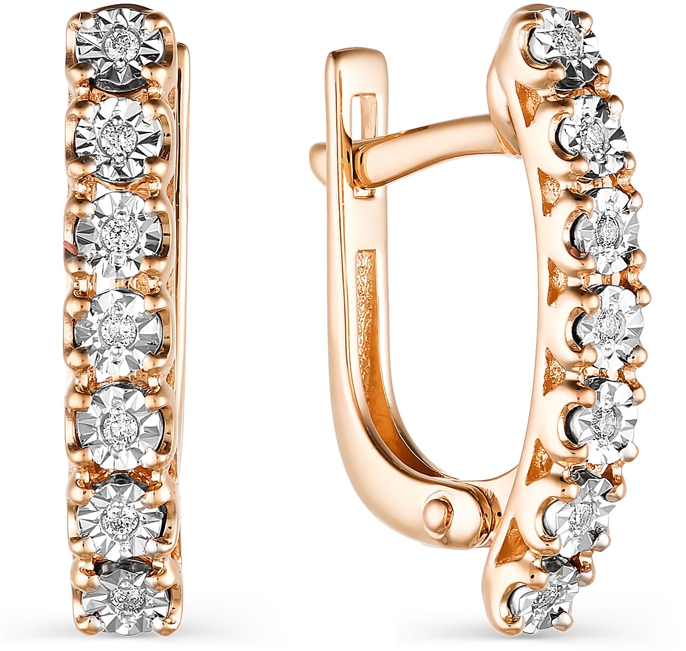 

Серьги женские из золота АЛЬКОР 23476-100, бриллиант, 23476-100