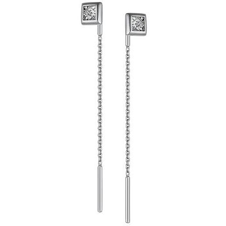 

Серьги женские из золота АЛЬКОР 23457-200, бриллиант, 23457-200