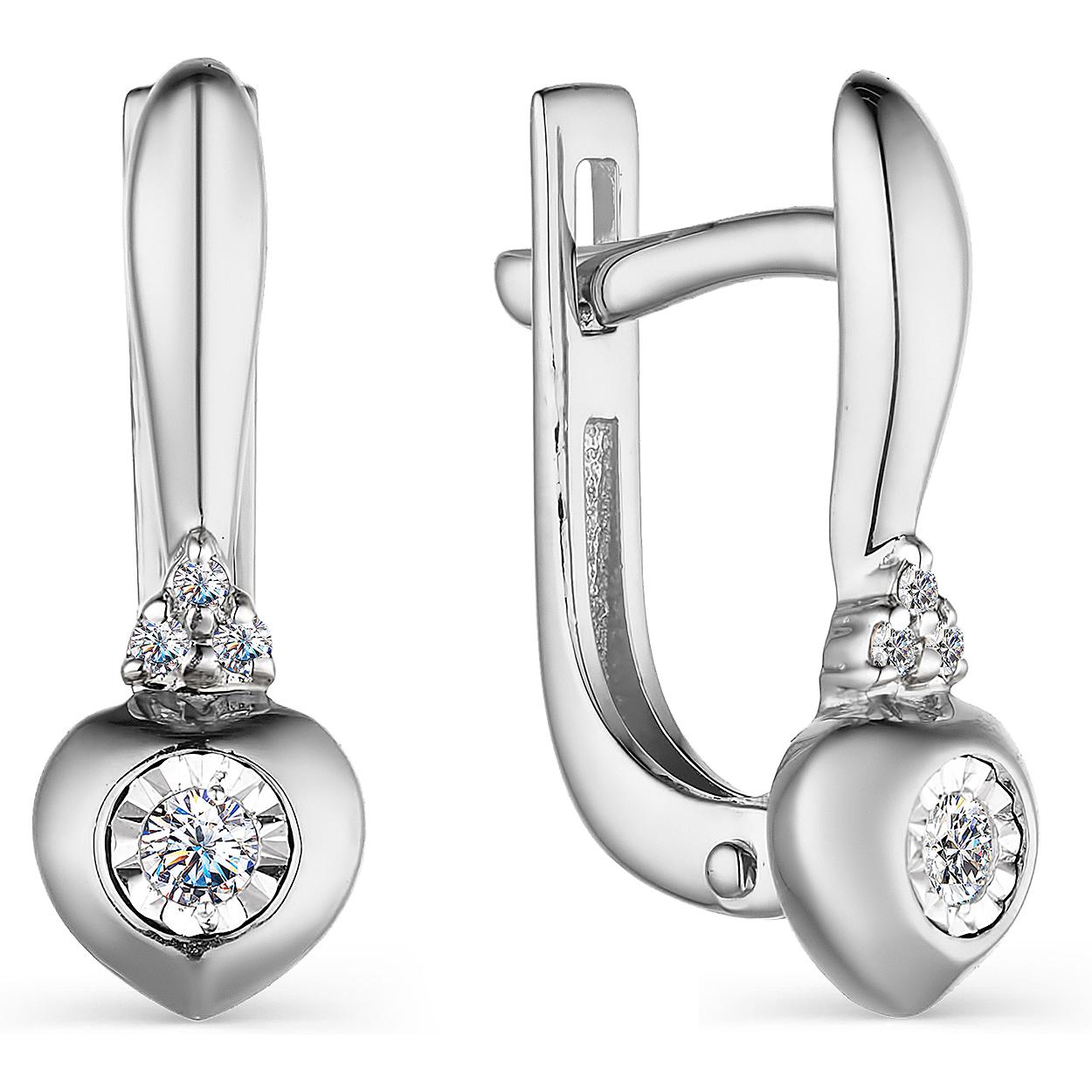 

Серьги женские из золота АЛЬКОР 23490-200, бриллиант, 23490-200