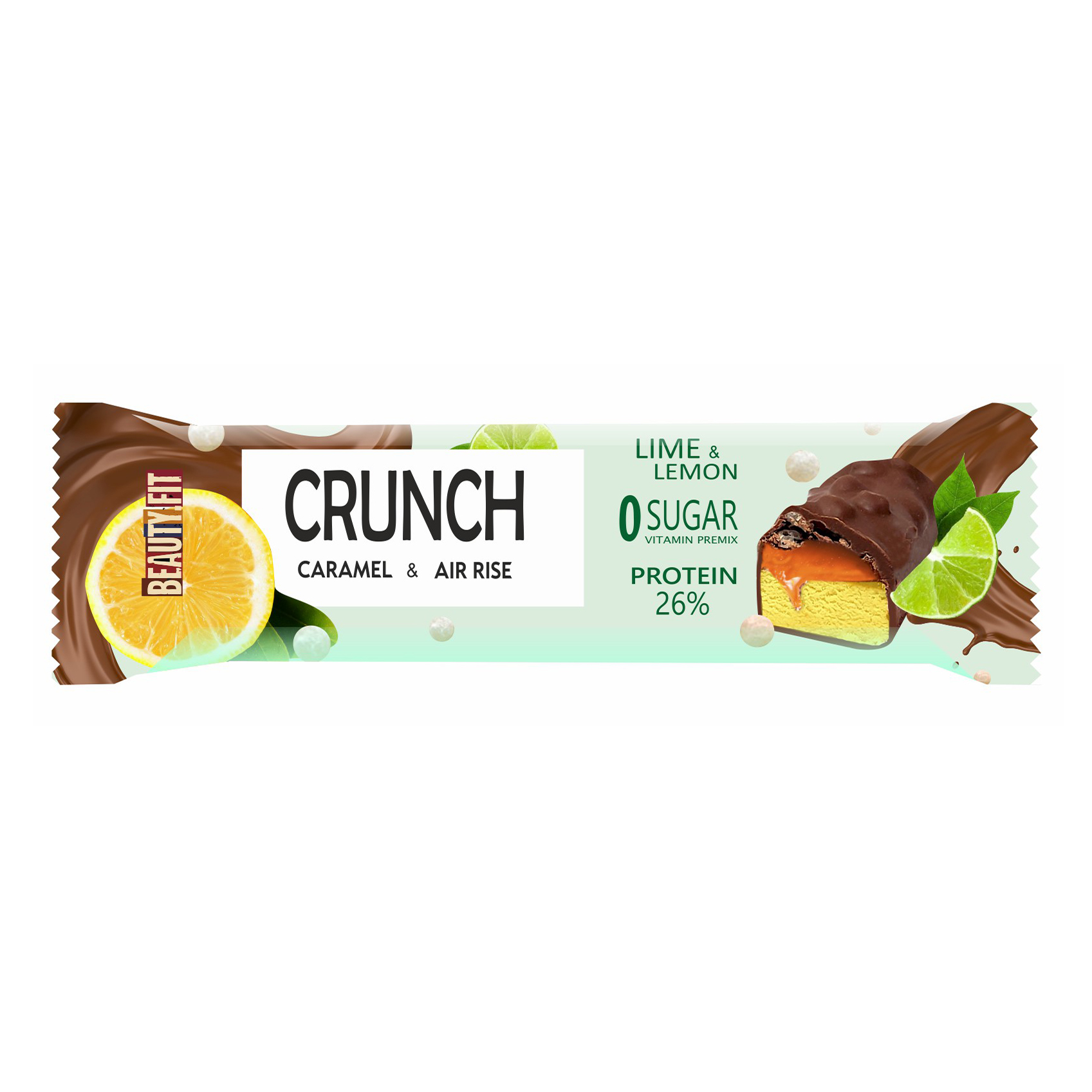 фото Батончик beauty fit crunch протеиновый лимон-лайм 40 г beauty.fit