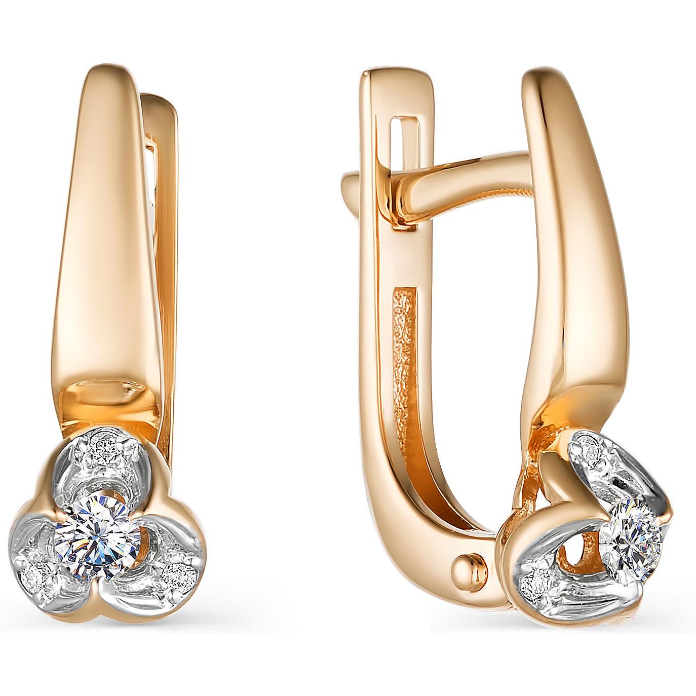 

Серьги женские из золота АЛЬКОР 23416-100, бриллиант, 23416-100
