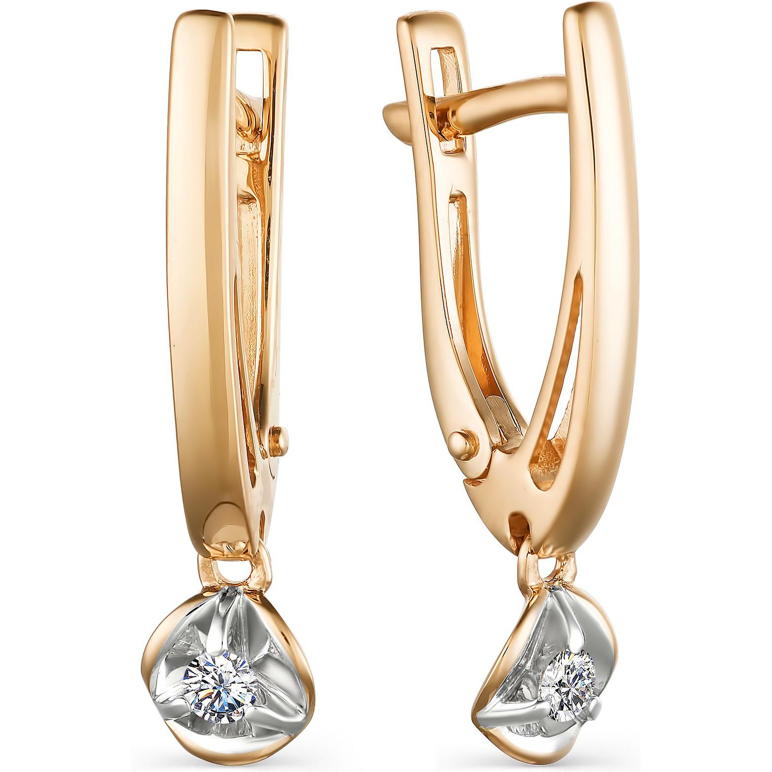 

Серьги женские из золота АЛЬКОР 23460-100, бриллиант, 23460-100
