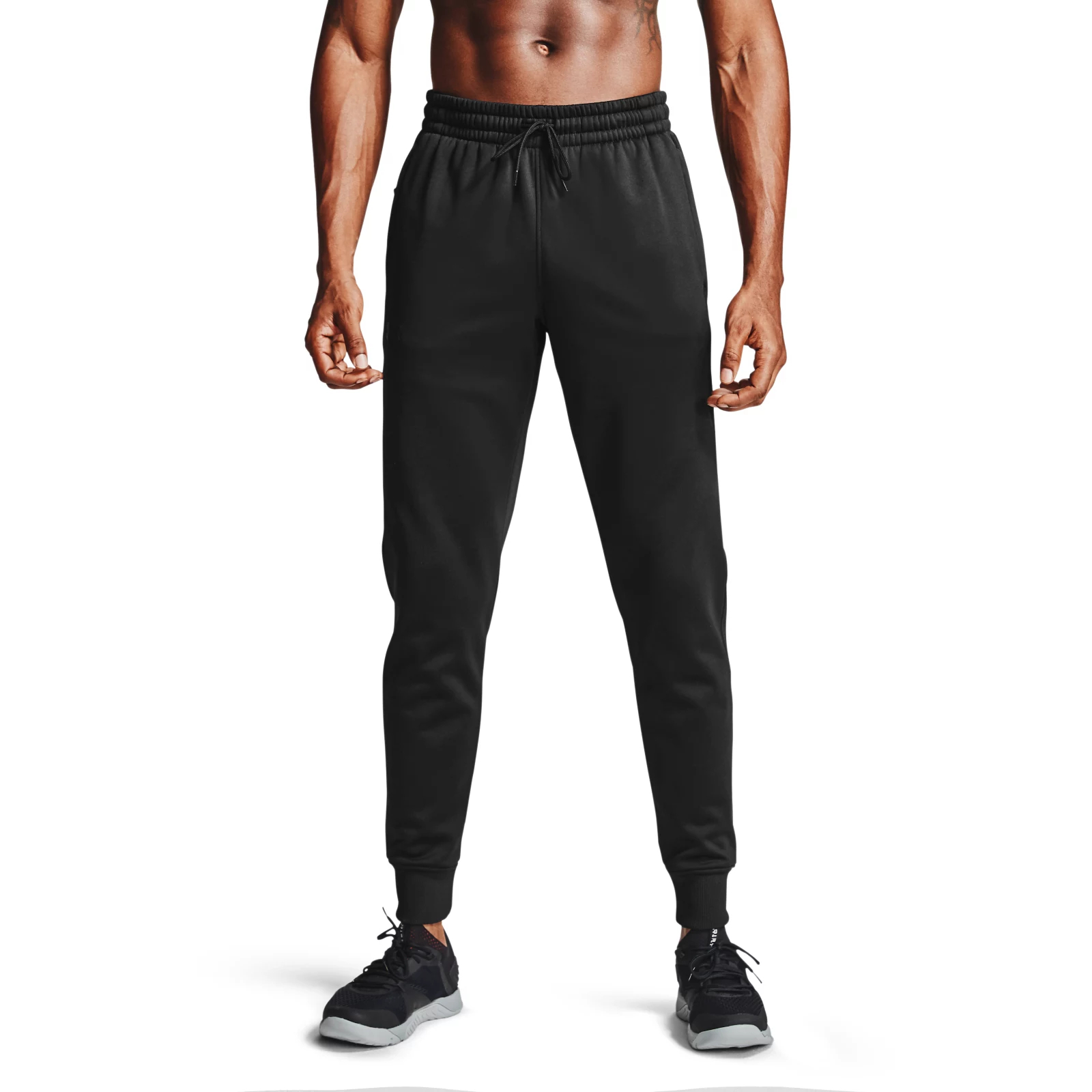 фото Спортивные брюки мужские under armour fleece jogger черные xs