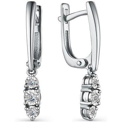 

Серьги женские из золота АЛЬКОР 23292-200, бриллиант, 23292-200