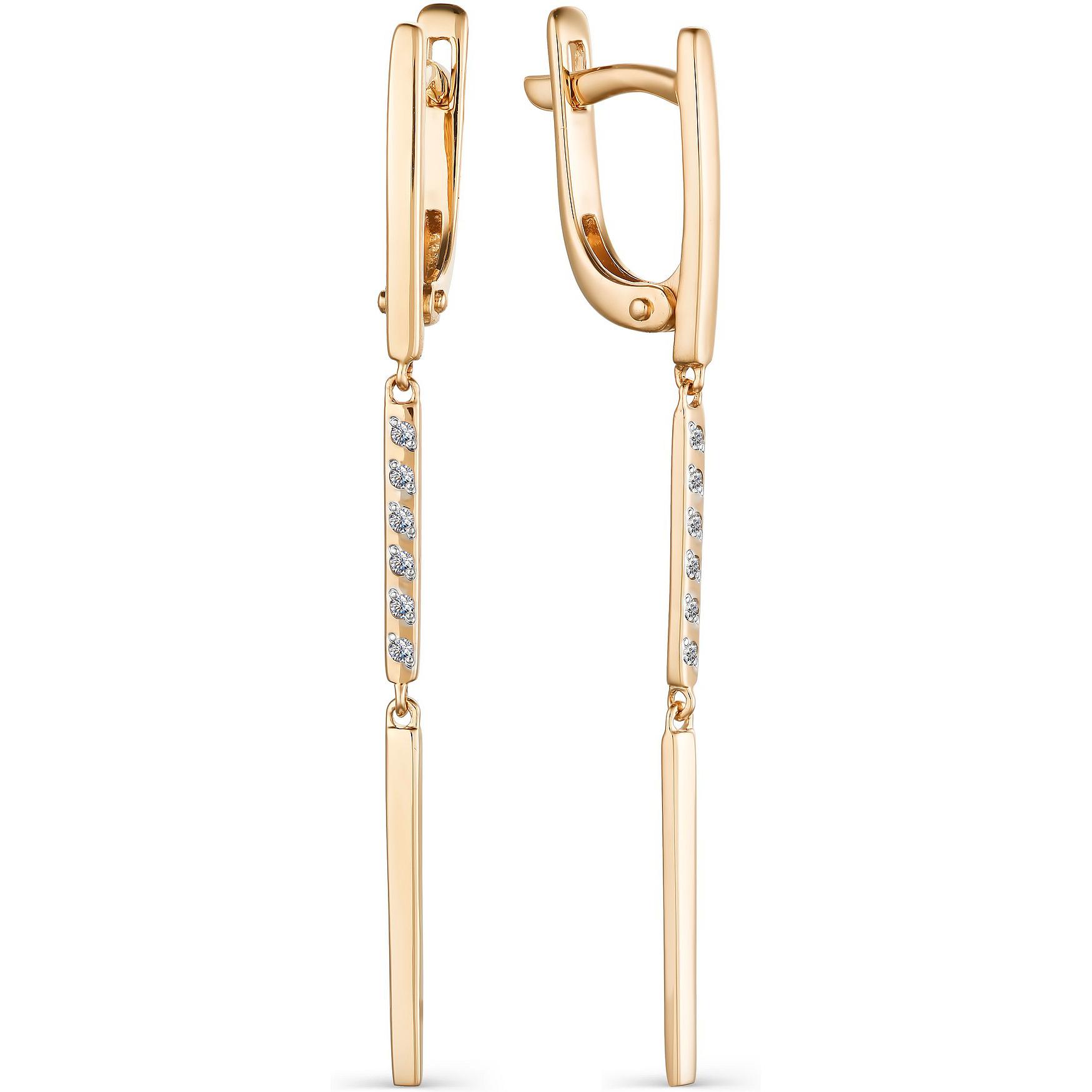 

Серьги женские из золота АЛЬКОР 23459-100, бриллиант, 23459-100