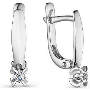 

Серьги женские из золота АЛЬКОР 23450-200, бриллиант, 23450-200