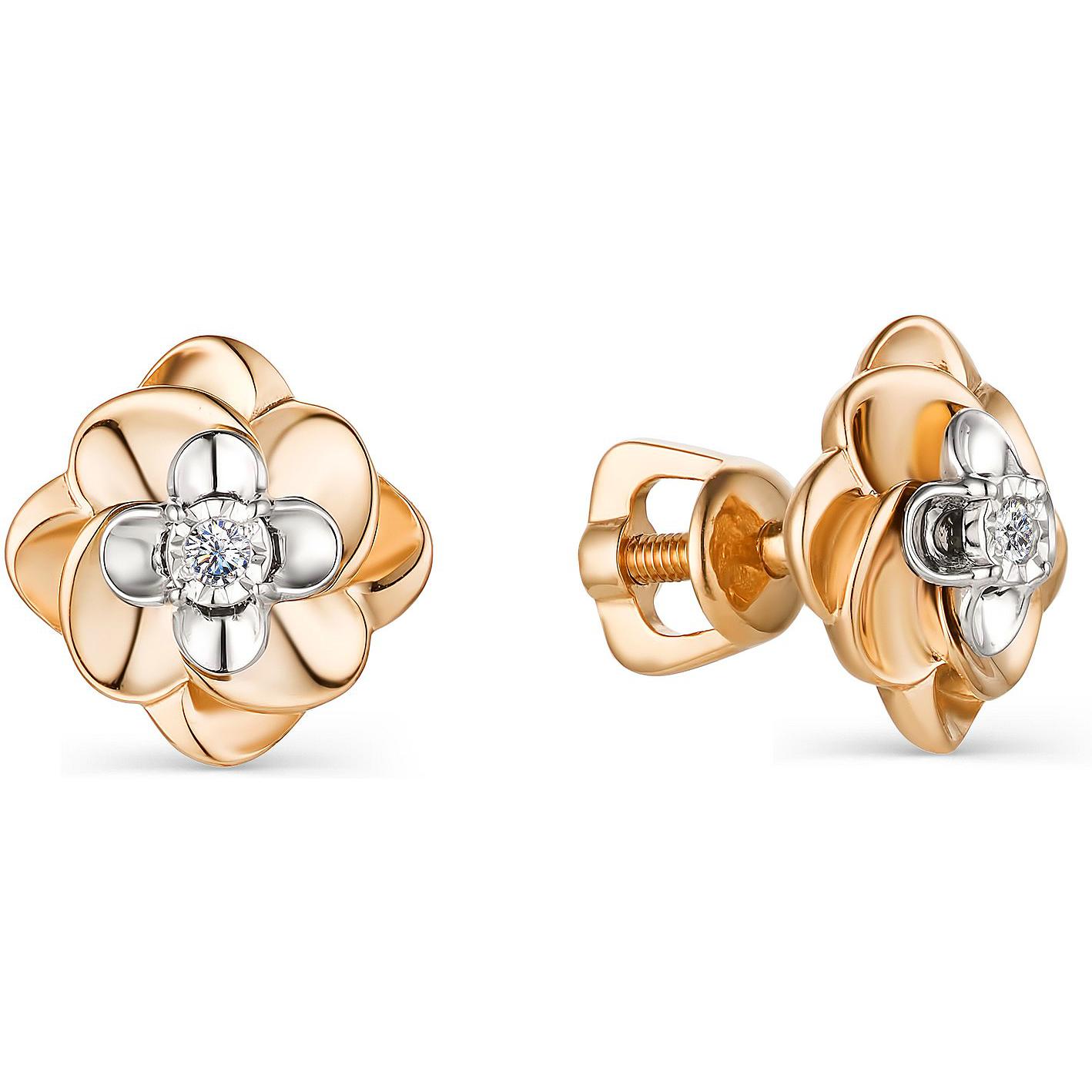 

Серьги женские из золота АЛЬКОР 23283-100, бриллиант, 23283-100